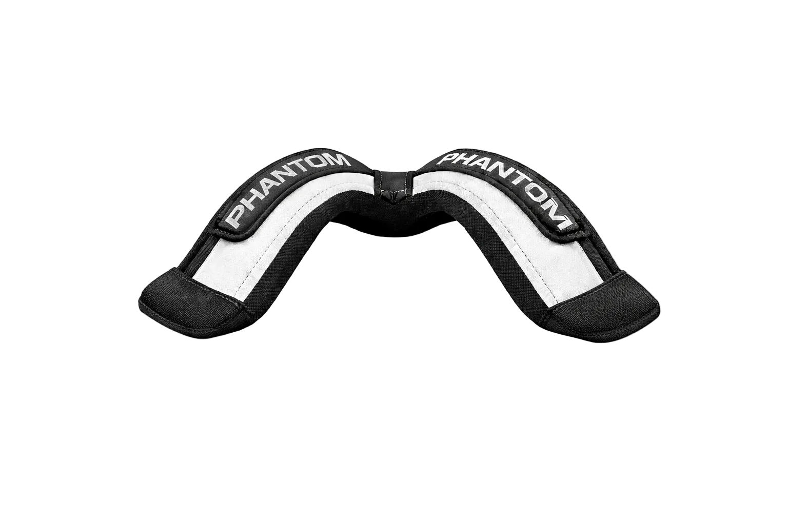 Phantom V-Strap front footstrap for wingfoiling, featuring ergonomic black and white padded design with Phantom branding.