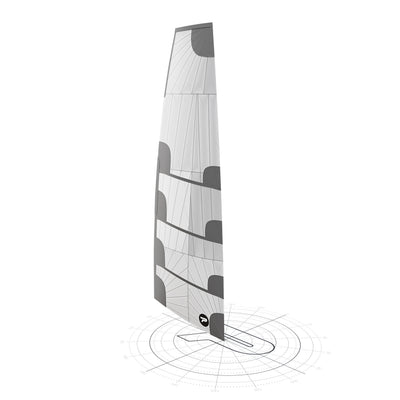 Grand-voile radiale à corne